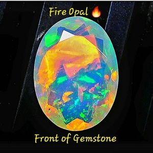 1.0cts Natural Ethiopian Fire Opal oval cut Gemstone Unheated untreated Opal